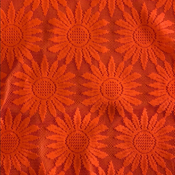 Kimchi Blue Sz Medium Orange Sunflower Lace Dress - Picture 11 of 13